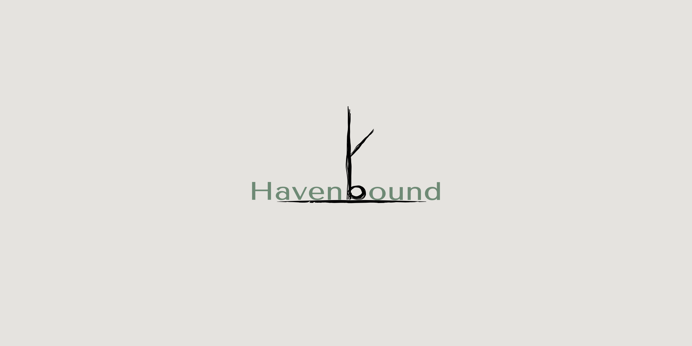 Havenbound Logo in black and green with off-white background